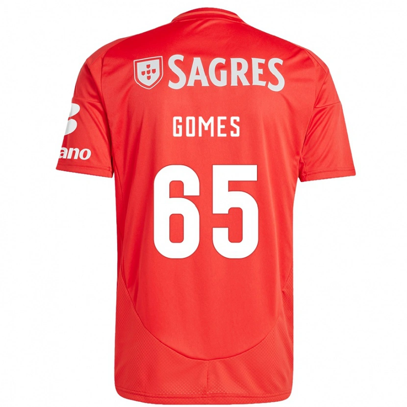 Danxen Barn André Gomes #65 Röd Vit Hemmatröja Matchtröjor 2024/25 Tröjor T-Tröja