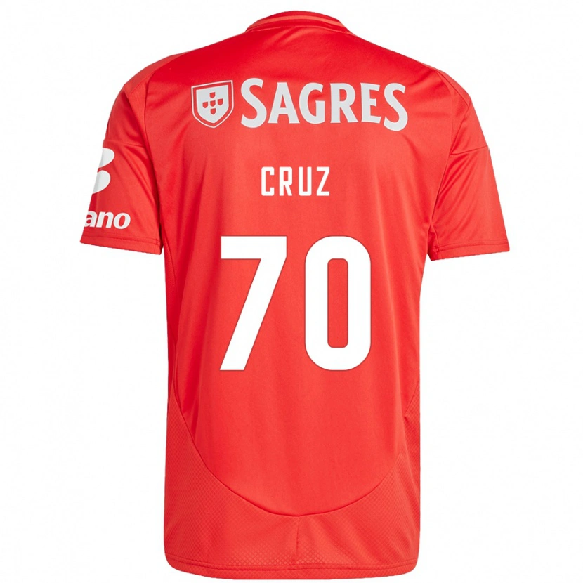 Danxen Barn Filipe Cruz #70 Röd Vit Hemmatröja Matchtröjor 2024/25 Tröjor T-Tröja