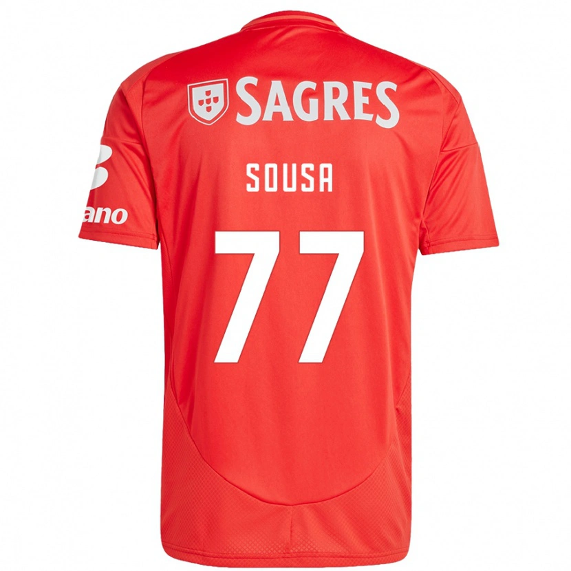Danxen Barn Gerson Sousa #77 Röd Vit Hemmatröja Matchtröjor 2024/25 Tröjor T-Tröja