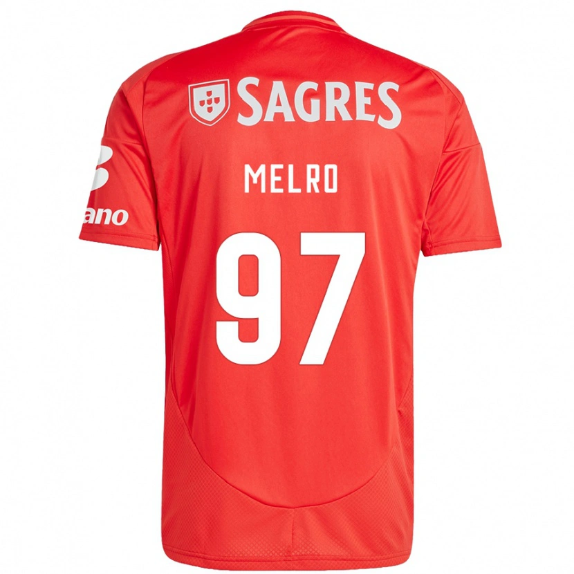 Danxen Barn José Melro #97 Röd Vit Hemmatröja Matchtröjor 2024/25 Tröjor T-Tröja
