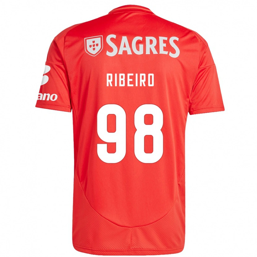 Danxen Barn Ricardo Ribeiro #98 Röd Vit Hemmatröja Matchtröjor 2024/25 Tröjor T-Tröja