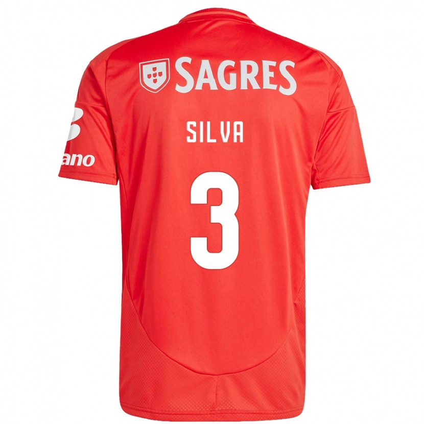 Danxen Barn Joana Silva #3 Röd Vit Hemmatröja Matchtröjor 2024/25 Tröjor T-Tröja