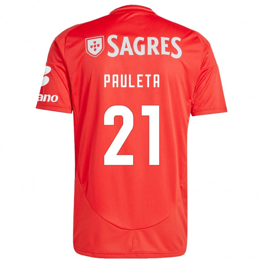 Danxen Barn Pauleta #21 Röd Vit Hemmatröja Matchtröjor 2024/25 Tröjor T-Tröja