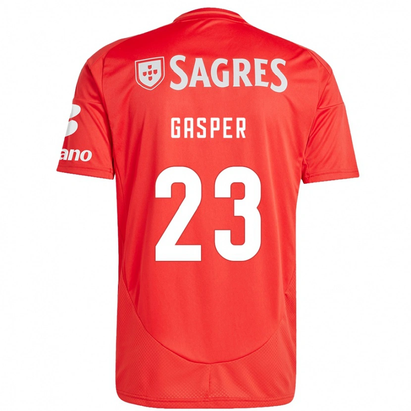 Danxen Barn Anna Gasper #23 Röd Vit Hemmatröja Matchtröjor 2024/25 Tröjor T-Tröja