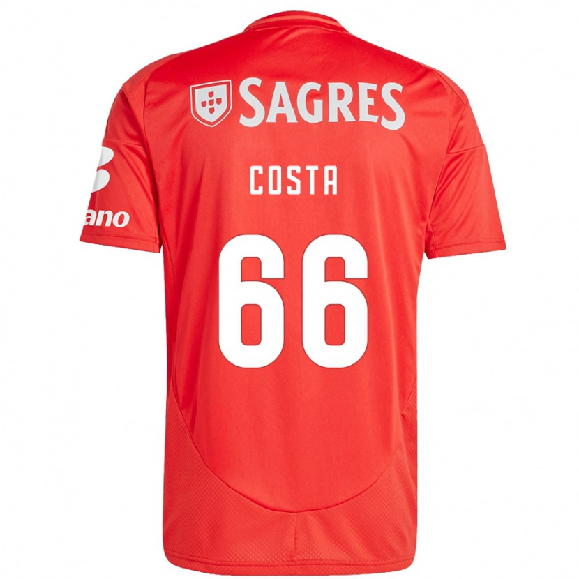 Danxen Barn Rute Costa #66 Röd Vit Hemmatröja Matchtröjor 2024/25 Tröjor T-Tröja