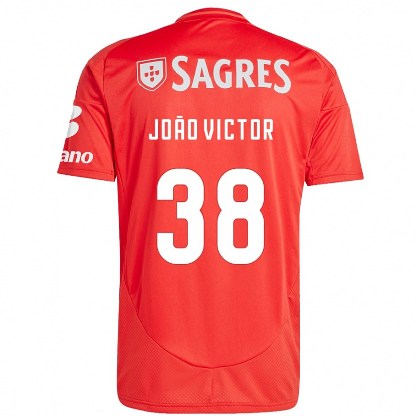 Danxen Barn João Victor #38 Röd Vit Hemmatröja Matchtröjor 2024/25 Tröjor T-Tröja