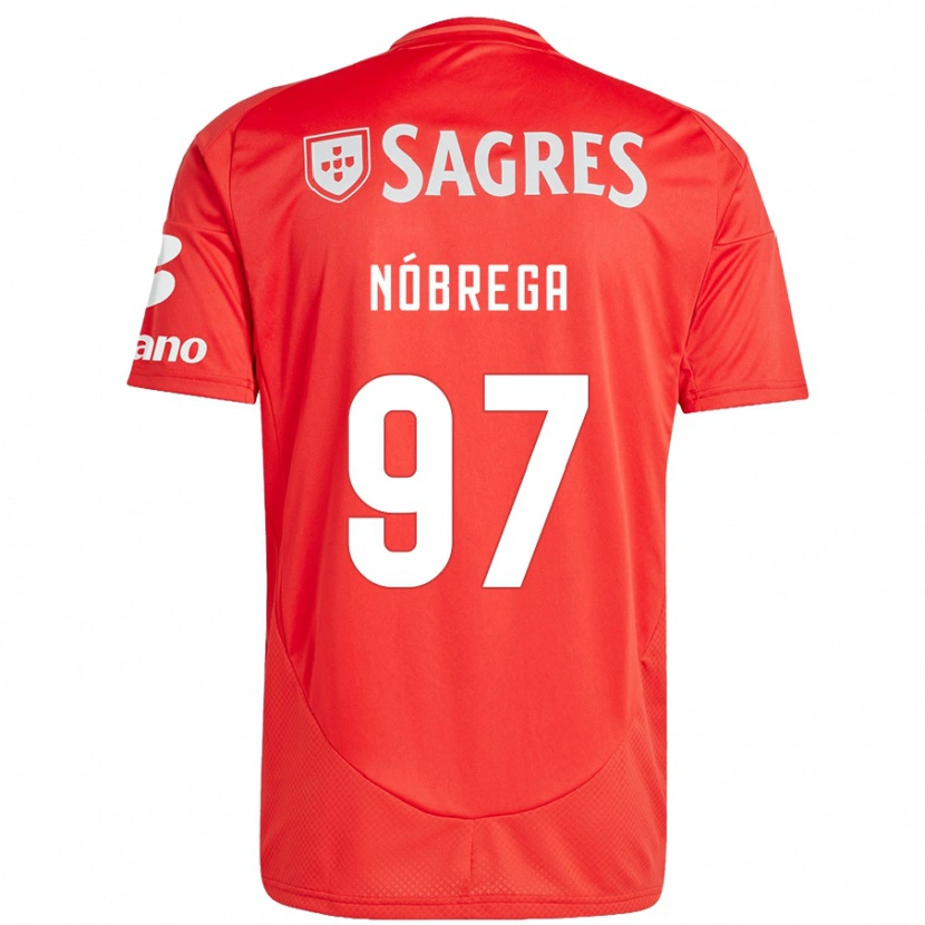 Danxen Barn Ricardo Nóbrega #97 Röd Vit Hemmatröja Matchtröjor 2024/25 Tröjor T-Tröja