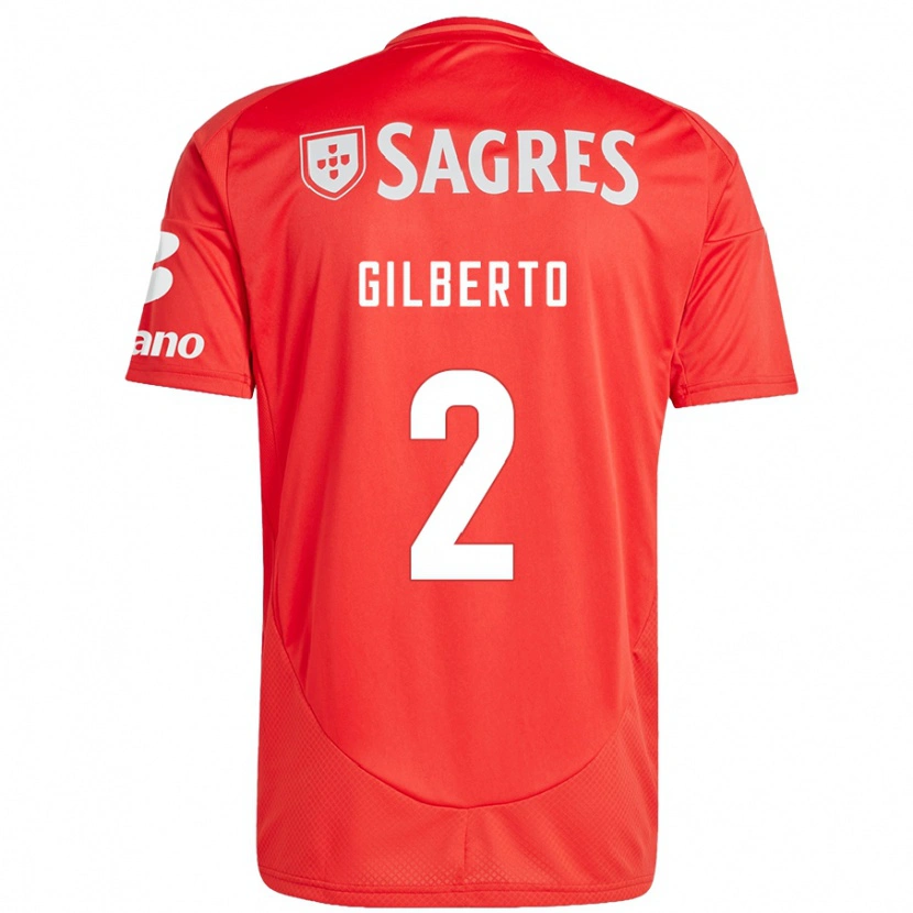 Danxen Barn Gilberto #2 Röd Vit Hemmatröja Matchtröjor 2024/25 Tröjor T-Tröja