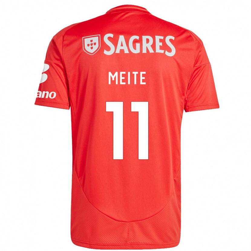 Danxen Barn Soualiho Meite #11 Röd Vit Hemmatröja Matchtröjor 2024/25 Tröjor T-Tröja