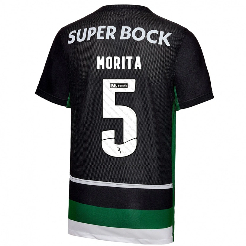 Danxen Barn Hidemasa Morita #5 Svart Vit Grön Hemmatröja Matchtröjor 2024/25 Tröjor T-Tröja