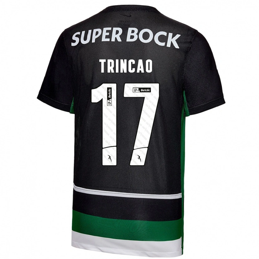 Danxen Barn Trincão #17 Svart Vit Grön Hemmatröja Matchtröjor 2024/25 Tröjor T-Tröja