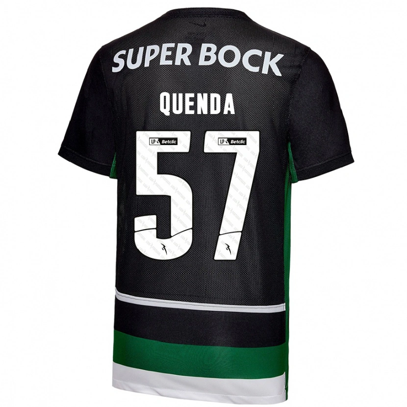 Danxen Barn Geovany Quenda #57 Svart Vit Grön Hemmatröja Matchtröjor 2024/25 Tröjor T-Tröja