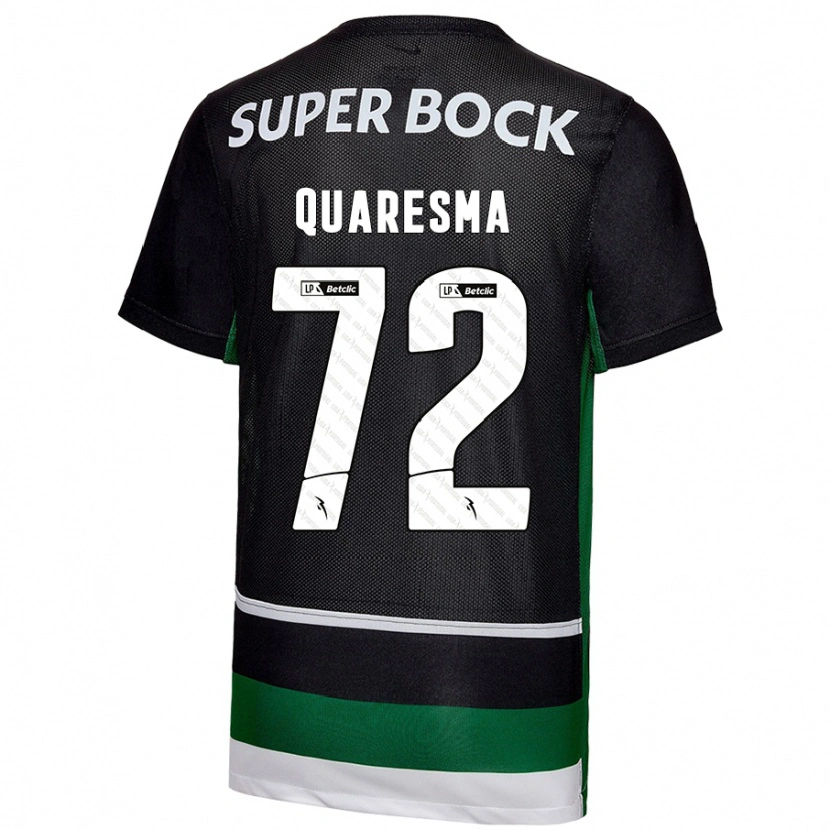 Danxen Barn Eduardo Quaresma #72 Svart Vit Grön Hemmatröja Matchtröjor 2024/25 Tröjor T-Tröja