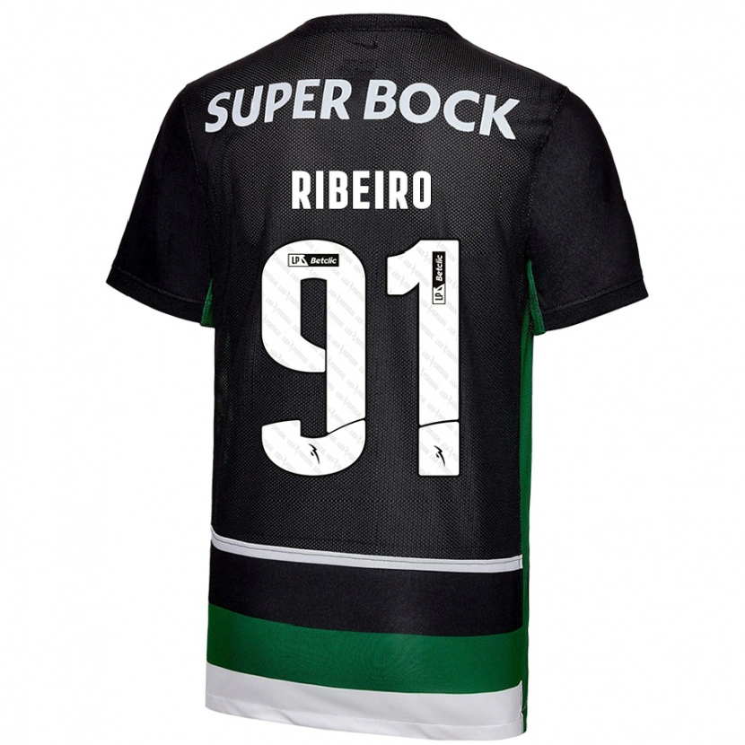 Danxen Barn Rodrigo Ribeiro #91 Svart Vit Grön Hemmatröja Matchtröjor 2024/25 Tröjor T-Tröja