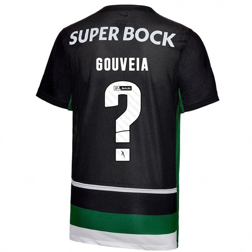 Danxen Barn Miguel Gouveia #0 Svart Vit Grön Hemmatröja Matchtröjor 2024/25 Tröjor T-Tröja