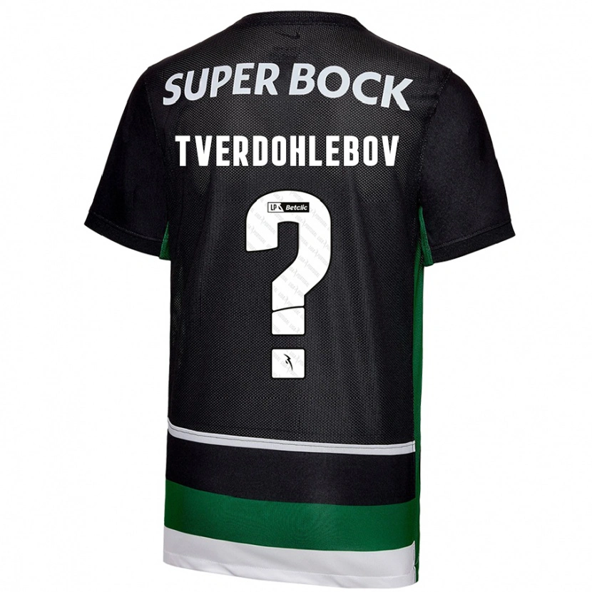 Danxen Barn Alex Tverdohlebov #0 Svart Vit Grön Hemmatröja Matchtröjor 2024/25 Tröjor T-Tröja