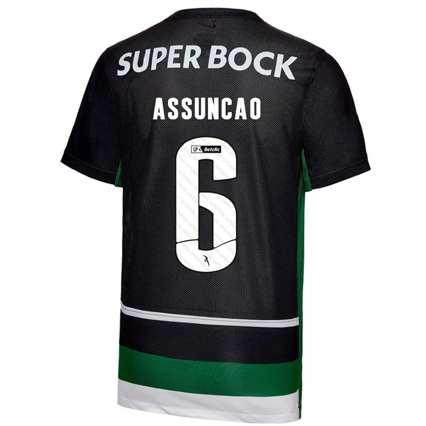 Danxen Barn João Assunção #6 Svart Vit Grön Hemmatröja Matchtröjor 2024/25 Tröjor T-Tröja