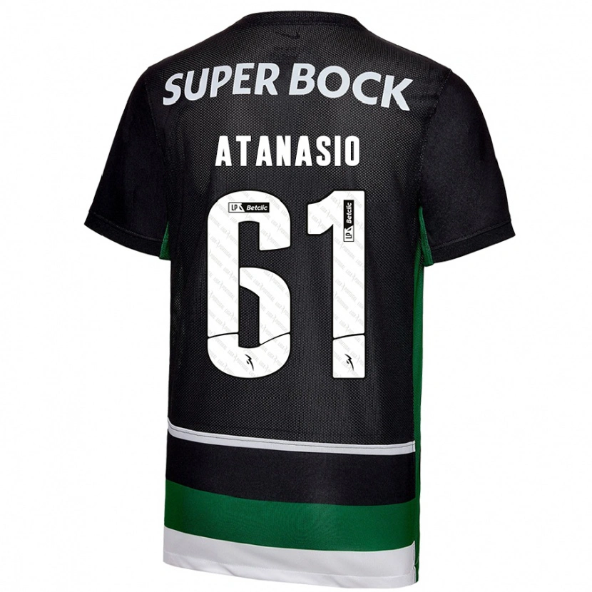 Danxen Barn Atanásio #61 Svart Vit Grön Hemmatröja Matchtröjor 2024/25 Tröjor T-Tröja