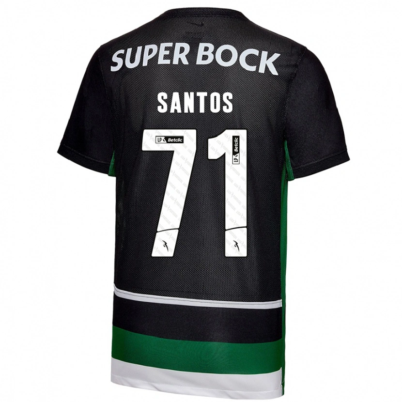 Danxen Barn Denilson Santos #71 Svart Vit Grön Hemmatröja Matchtröjor 2024/25 Tröjor T-Tröja
