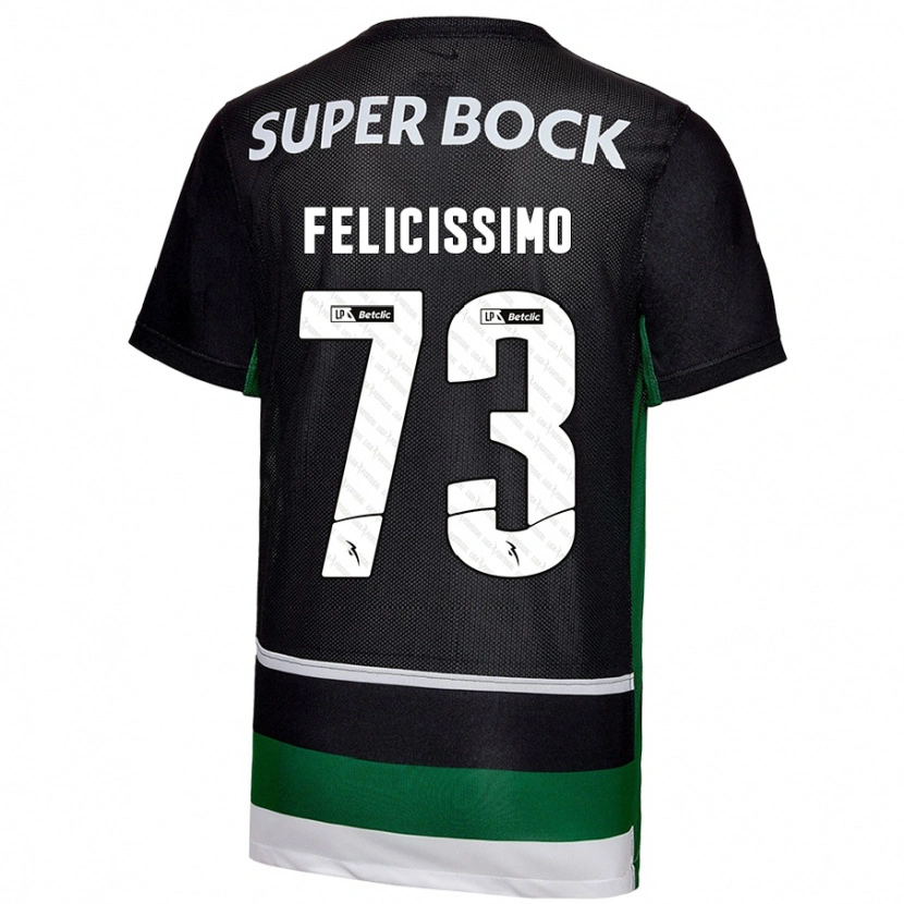 Danxen Barn Eduardo Felicíssimo #73 Svart Vit Grön Hemmatröja Matchtröjor 2024/25 Tröjor T-Tröja