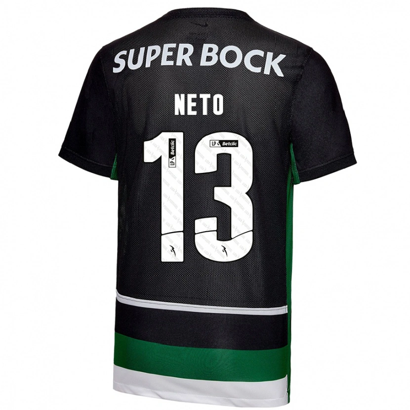 Danxen Barn Luís Neto #13 Svart Vit Grön Hemmatröja Matchtröjor 2024/25 Tröjor T-Tröja