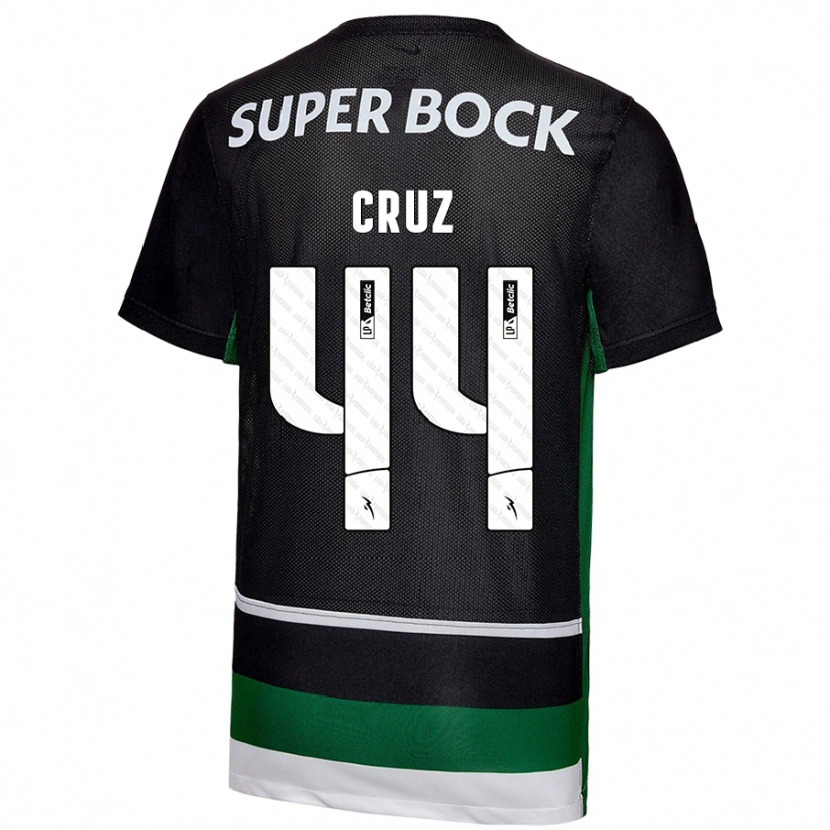 Danxen Barn Marco Cruz #44 Svart Vit Grön Hemmatröja Matchtröjor 2024/25 Tröjor T-Tröja