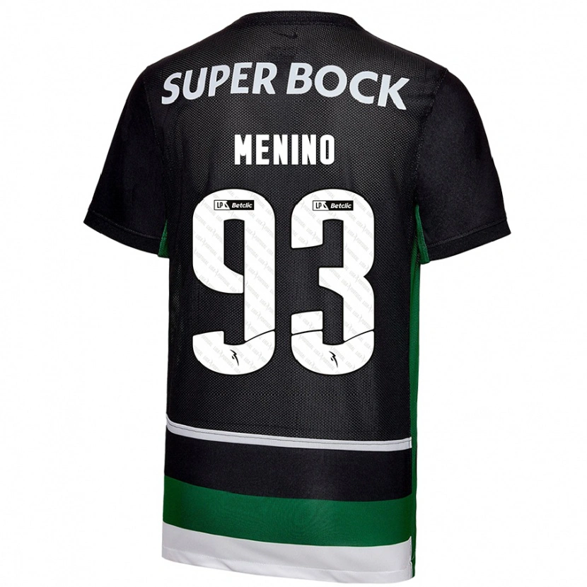 Danxen Barn Miguel Menino #93 Svart Vit Grön Hemmatröja Matchtröjor 2024/25 Tröjor T-Tröja