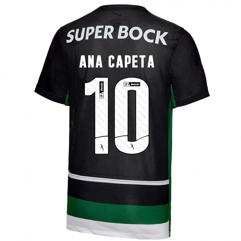 Danxen Barn Ana Capeta #10 Svart Vit Grön Hemmatröja Matchtröjor 2024/25 Tröjor T-Tröja
