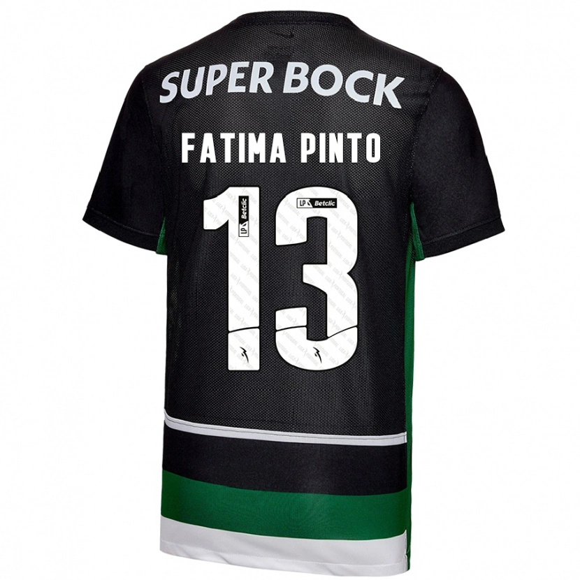 Danxen Barn Fátima Alexandra Figueira Pinto #13 Svart Vit Grön Hemmatröja Matchtröjor 2024/25 Tröjor T-Tröja