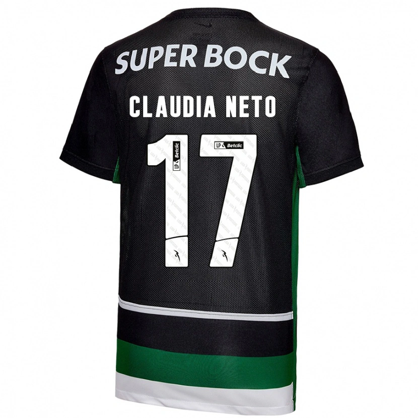 Danxen Barn Cláudia Teresa Pires Neto #17 Svart Vit Grön Hemmatröja Matchtröjor 2024/25 Tröjor T-Tröja