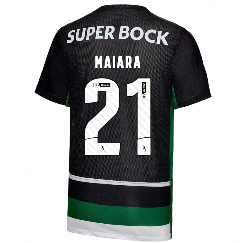 Danxen Barn Maiara Carolina Niehues #21 Svart Vit Grön Hemmatröja Matchtröjor 2024/25 Tröjor T-Tröja