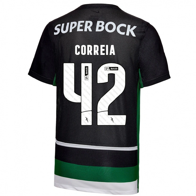 Danxen Barn Leonete Maísa Nozerand Correia #42 Svart Vit Grön Hemmatröja Matchtröjor 2024/25 Tröjor T-Tröja