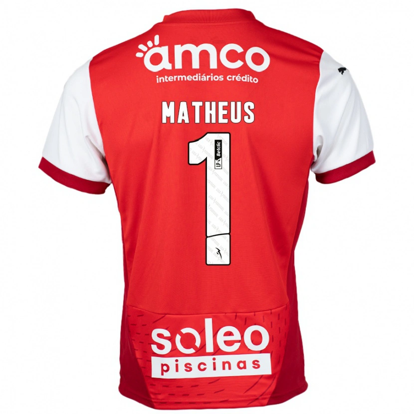 Danxen Barn Matheus #1 Röd Vit Hemmatröja Matchtröjor 2024/25 Tröjor T-Tröja