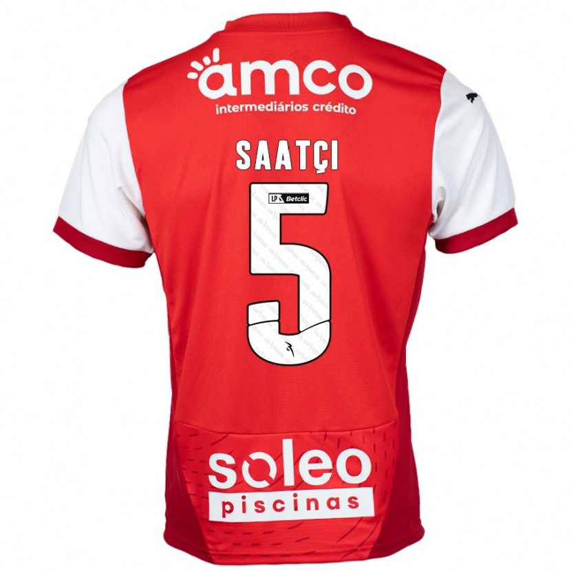 Danxen Barn Serdar Saatçı #5 Röd Vit Hemmatröja Matchtröjor 2024/25 Tröjor T-Tröja