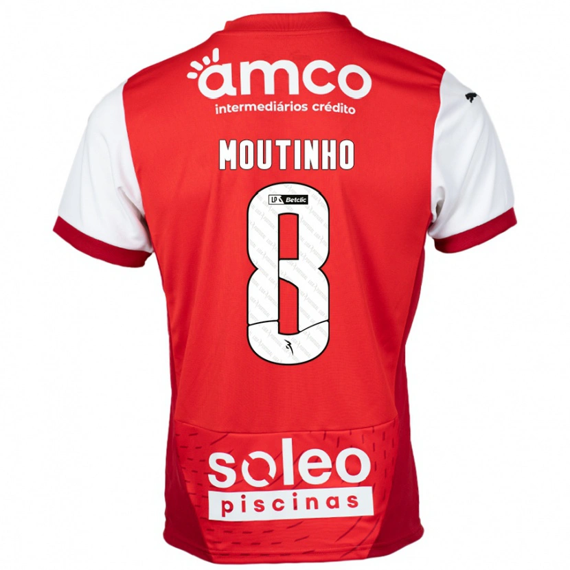 Danxen Barn João Moutinho #8 Röd Vit Hemmatröja Matchtröjor 2024/25 Tröjor T-Tröja