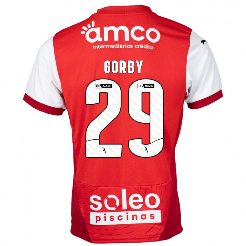 Danxen Barn Gorby #29 Röd Vit Hemmatröja Matchtröjor 2024/25 Tröjor T-Tröja