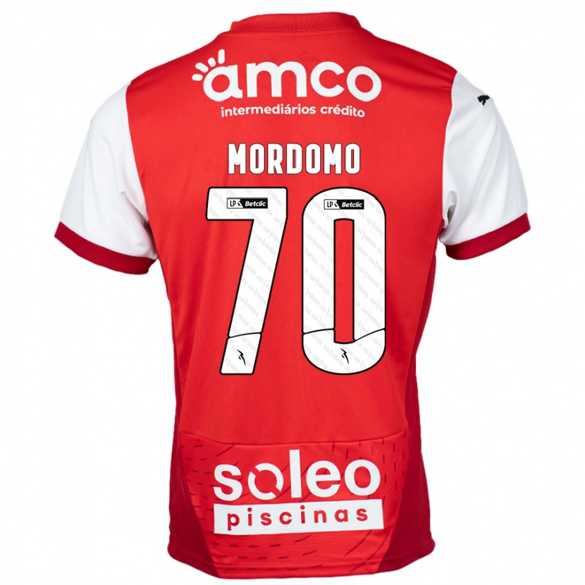 Danxen Barn Mordomo #70 Röd Vit Hemmatröja Matchtröjor 2024/25 Tröjor T-Tröja