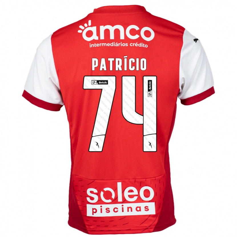 Danxen Barn Nuno Patrício #74 Röd Vit Hemmatröja Matchtröjor 2024/25 Tröjor T-Tröja