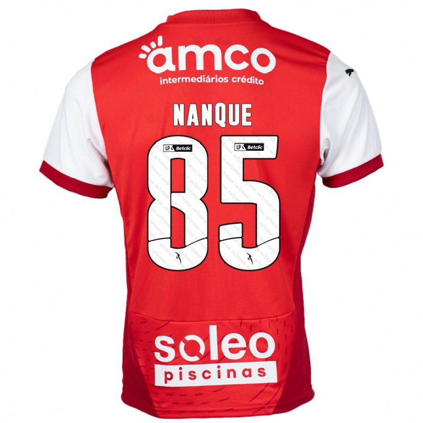Danxen Barn Edgar Nanque #85 Röd Vit Hemmatröja Matchtröjor 2024/25 Tröjor T-Tröja