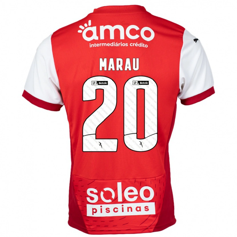 Danxen Barn Madalena Marau #20 Röd Vit Hemmatröja Matchtröjor 2024/25 Tröjor T-Tröja
