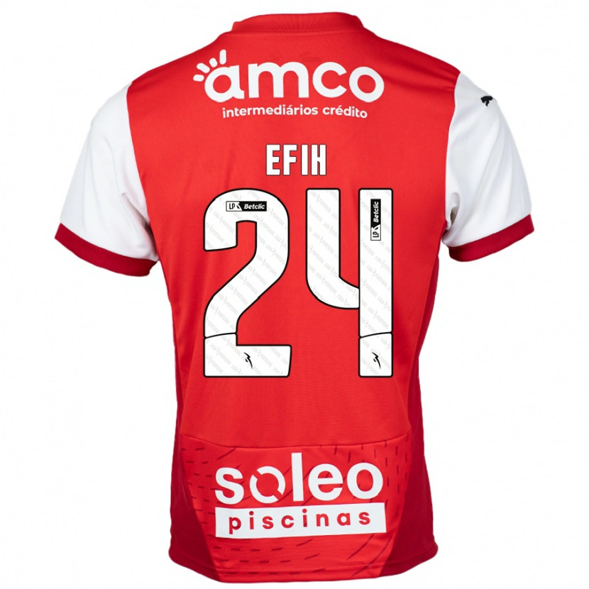Danxen Barn Peace Efih #24 Röd Vit Hemmatröja Matchtröjor 2024/25 Tröjor T-Tröja