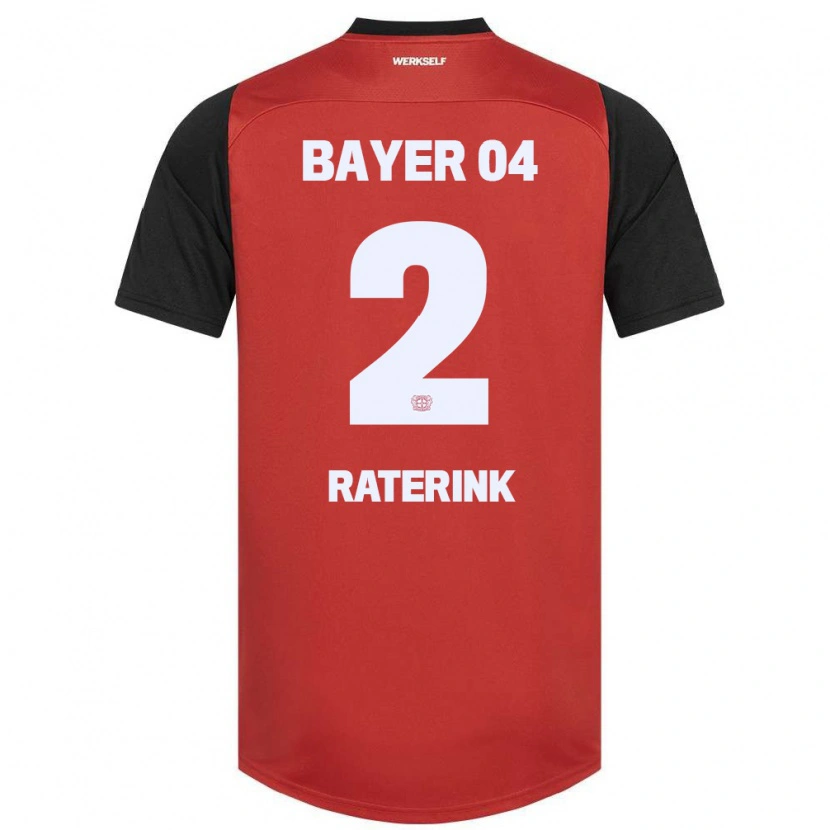Danxen Barn Othniël Raterink #2 Röd Svart Hemmatröja Matchtröjor 2024/25 Tröjor T-Tröja