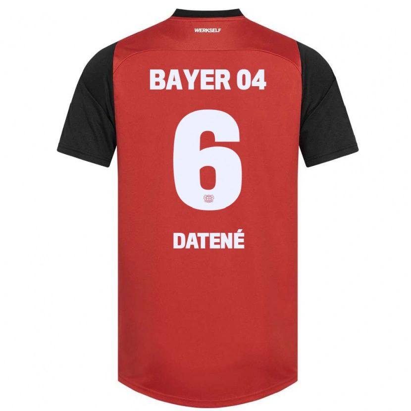 Danxen Barn Elia Datené #6 Röd Svart Hemmatröja Matchtröjor 2024/25 Tröjor T-Tröja