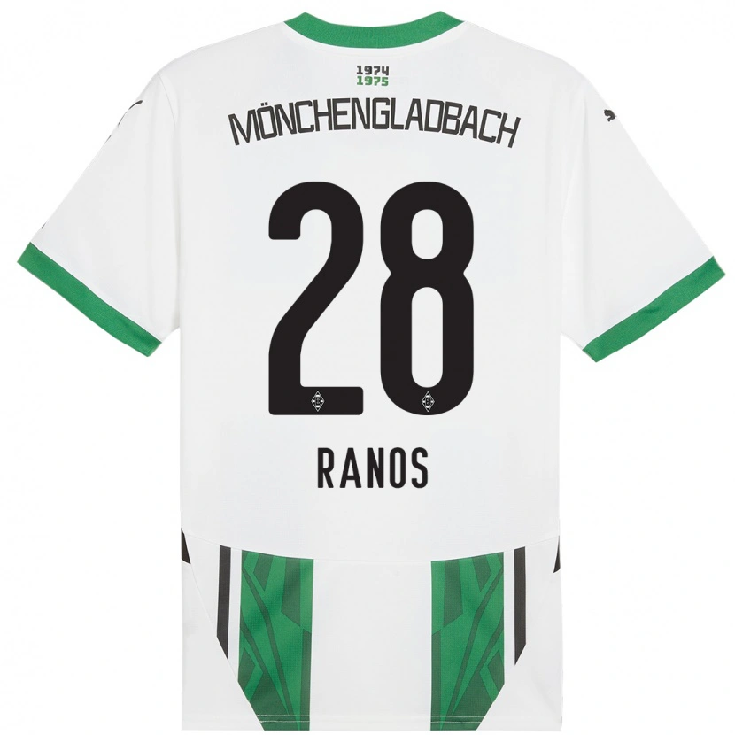 Danxen Barn Grant-Leon Ranos #28 Vit Grön Hemmatröja Matchtröjor 2024/25 Tröjor T-Tröja