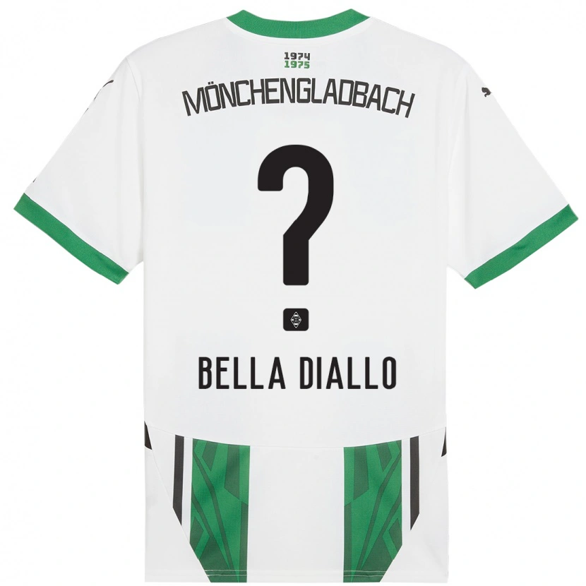 Danxen Barn Oumar Bella Diallo #0 Vit Grön Hemmatröja Matchtröjor 2024/25 Tröjor T-Tröja