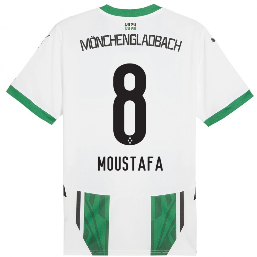 Danxen Barn Moustafa Moustafa #8 Vit Grön Hemmatröja Matchtröjor 2024/25 Tröjor T-Tröja