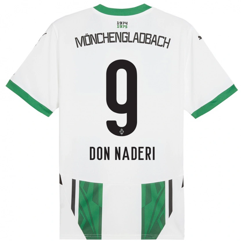 Danxen Barn Ryan Naderi #9 Vit Grön Hemmatröja Matchtröjor 2024/25 Tröjor T-Tröja