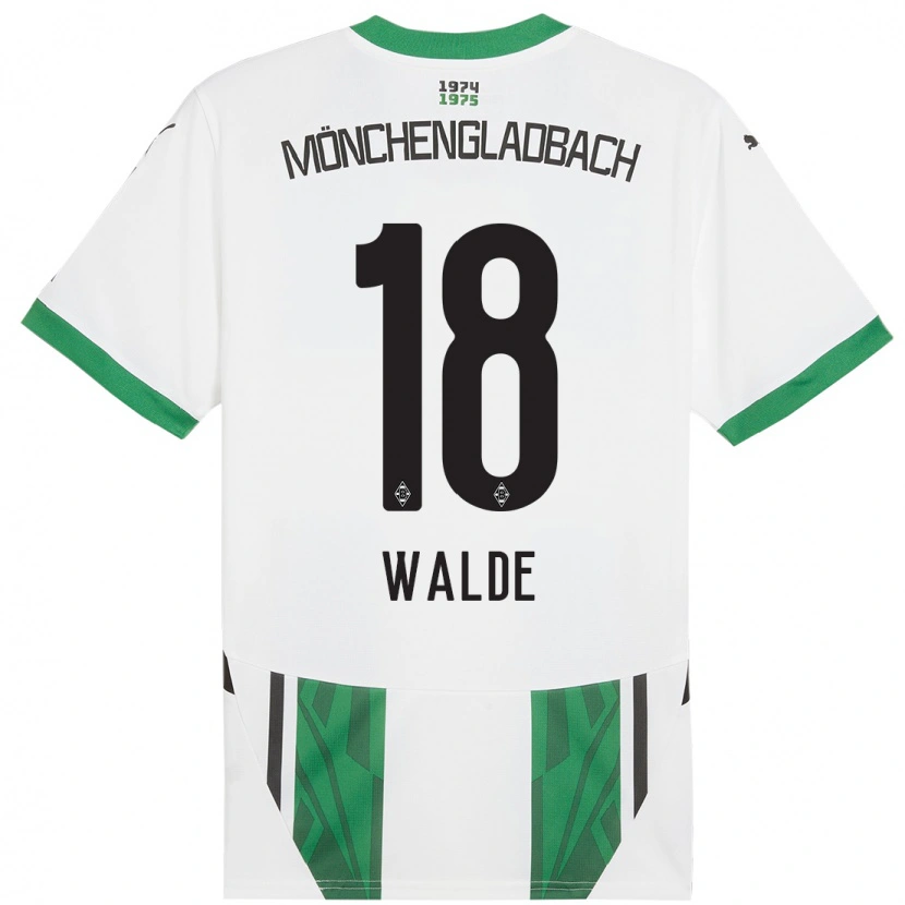 Danxen Barn Simon Walde #18 Vit Grön Hemmatröja Matchtröjor 2024/25 Tröjor T-Tröja