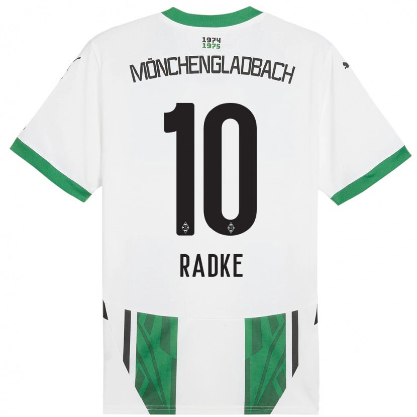 Danxen Barn Laura Radke #10 Vit Grön Hemmatröja Matchtröjor 2024/25 Tröjor T-Tröja