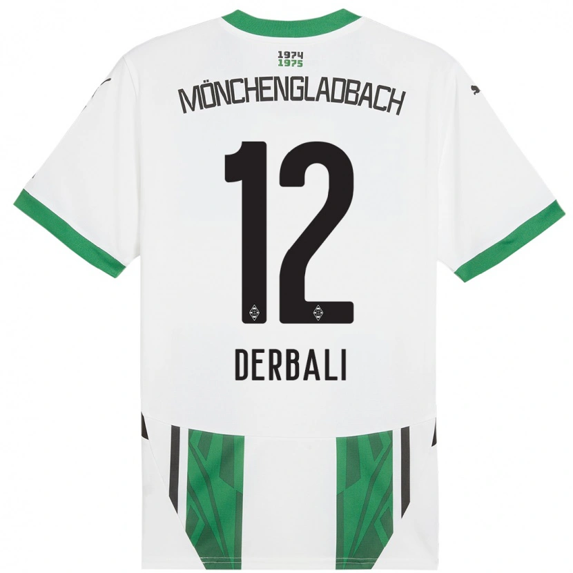 Danxen Barn Louisa Derbali #12 Vit Grön Hemmatröja Matchtröjor 2024/25 Tröjor T-Tröja